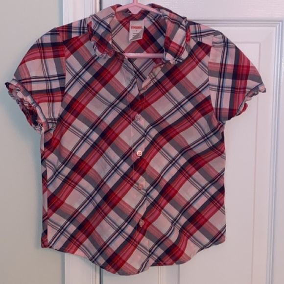 Girls Gymboree pink plaid Top size 7. - Picture 3 of 5